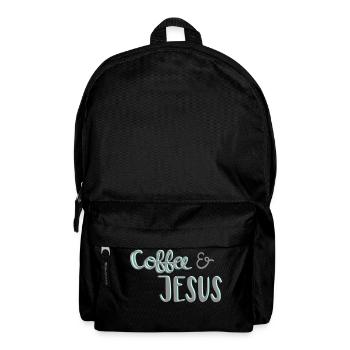Coffee & Jesus - Rucksack - Schwarz - Vorne