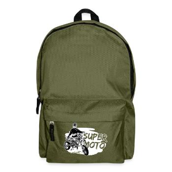 Supermoto / Supermotard / Supermoto Wheelie - Sac à dos - vert olive - Devant