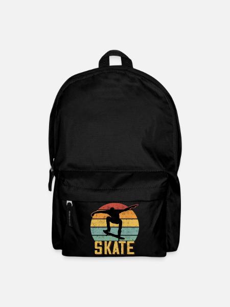 Skate Retro Vintage Skater Skatebord Skatebording - Rucksack - Schwarz