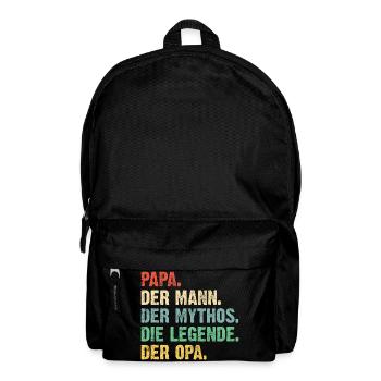 Papa Opa Legende Retro Geschenk - Rucksack - Schwarz - Vorne