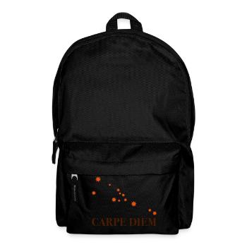 Carpe Diem nutze den Tag Sternbild Stier Horoskop - Rucksack - Schwarz - Vorne