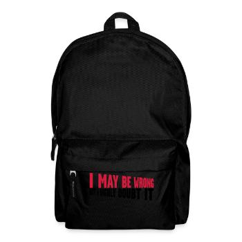 I may be wrong - Rucksack - Schwarz - Vorne