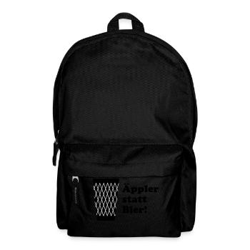 Geripptes Äppler statt Bier - Rucksack - Schwarz - Vorne