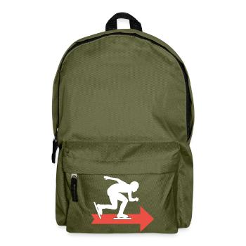 schlittschuh eisschnelllauf shorttrack - Rucksack - Olivgrün - Vorne