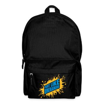 fight like ukrainians quote - Backpack - black - Front