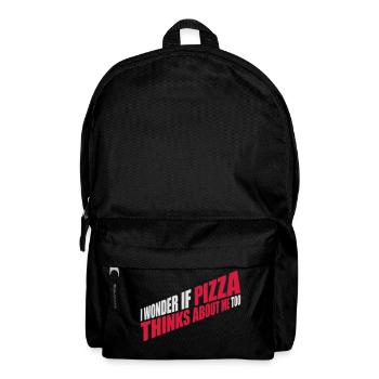 pizza thinks about me - Rucksack - Schwarz - Vorne