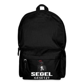 Küsten-Pirat Kapitän moin moin "Segel gesetzt" - Rucksack - Schwarz - Vorne