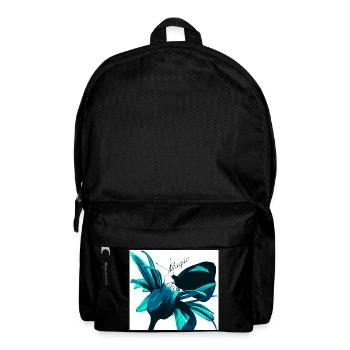 Teal Magic Flower Print - Backpack - black - Front