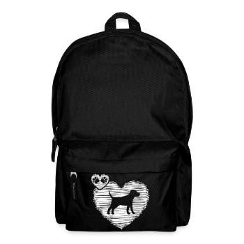 Labrador Hund Hundesabber Fellnase Familienhund - Rucksack - Schwarz - Vorne