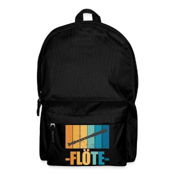Flöte Vintage Musiker Instrument Geschenk - Rucksack - Schwarz - Vorne