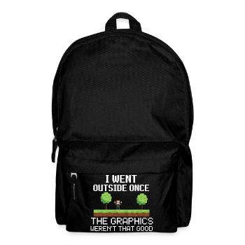 Ich war einmal beim Pixel-Meme draußen - Rucksack - Schwarz - Vorne