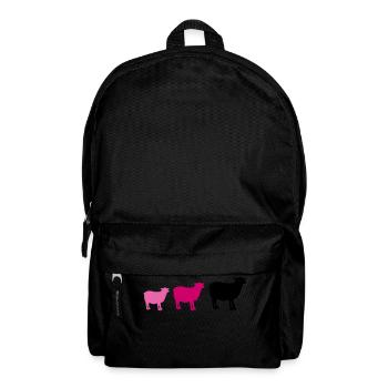 sheep family - Rucksack - Schwarz - Vorne