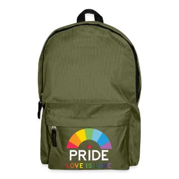 Pride - Love is Love. - Backpack - olive green - Front