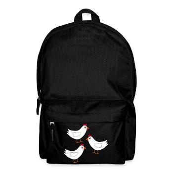 Chicken White White Chickens Hens Easter - Backpack - black - Front
