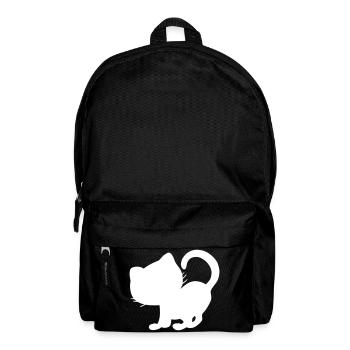 Chat Silhouette Vecteur Chat Amour Fan Animal Amour - Sac à dos - noir - Devant