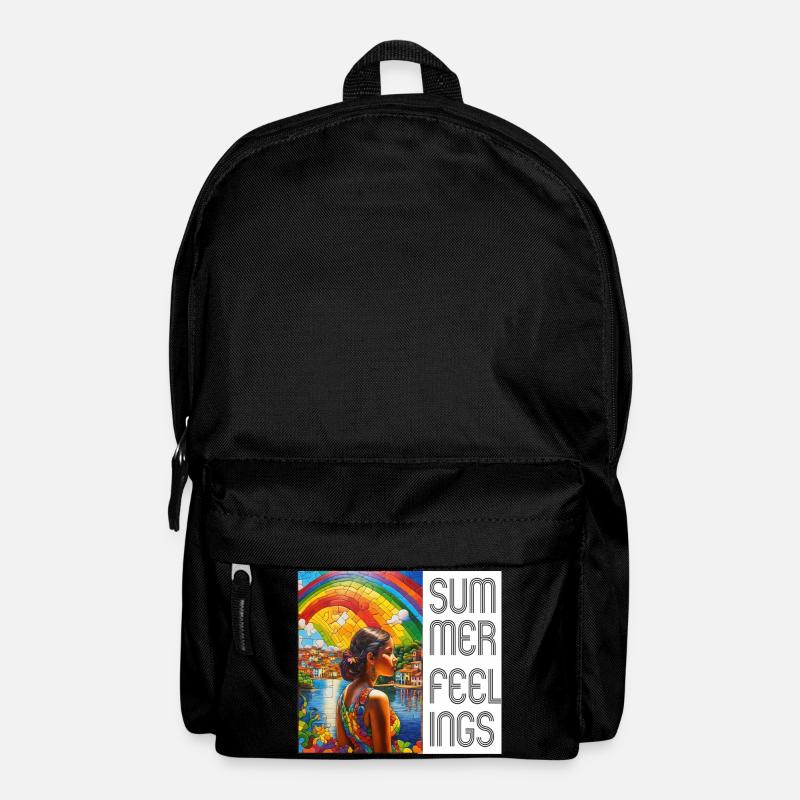 Summer Feeling: Regenbogen über einer brasilianisc - Rucksack - Schwarz