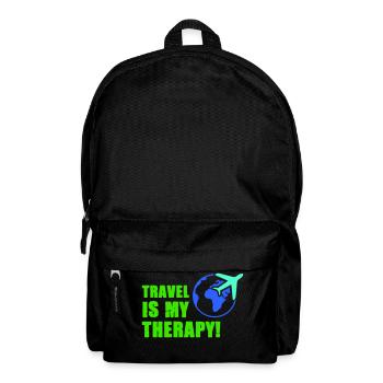 Le voyage est ma thérapie - Sac à dos - noir - Devant