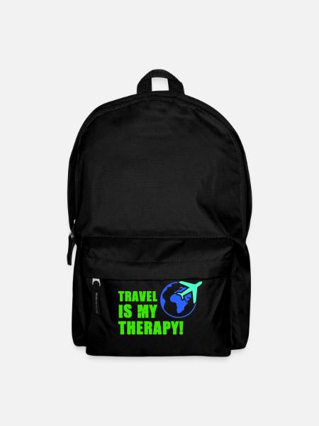 Le voyage est ma thérapie - Sac à dos - noir