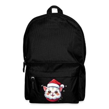 Cat Christmas Christmas Cat Cute Cartoon - Backpack - black - Front