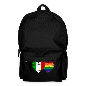Italien Regenbogen Flagge used - Rucksack - Schwarz - Vorne
