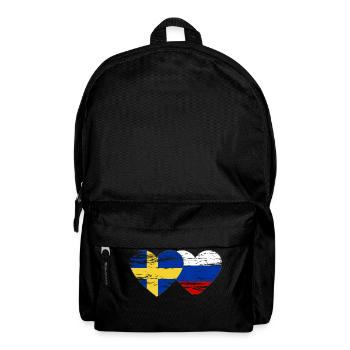 Sweden Russian flag used - Backpack - black - Front