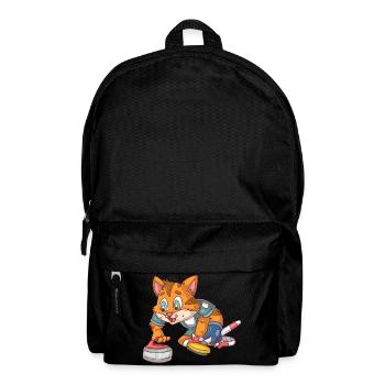 Curling Cat - Backpack - black - Front