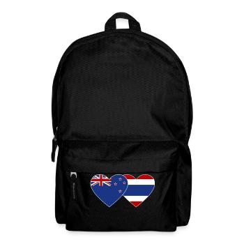 Neuseeland Thailand Flagge Herz - Rucksack - Schwarz - Vorne