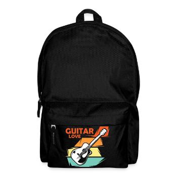 Gitarre Liebe Musik Illustration vintage retro - Rucksack - Schwarz - Vorne