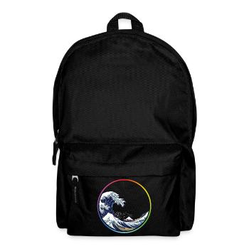 Rainbow Wave Circle - Backpack - black - Front