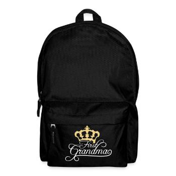 First Grandma Oma Großmutter Krone Königin Liebe - Rucksack - Schwarz - Vorne