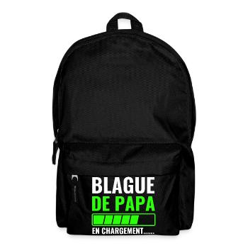 Papas Witz wird geladen - Rucksack - Schwarz - Vorne