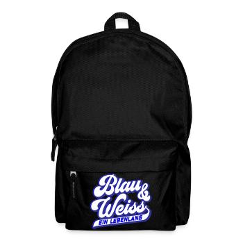 Blau & Weiss ein Lebenlang | Farben änderbar - Rucksack - Schwarz - Vorne