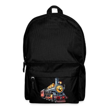 Steam Train Cartoon Nostalgia - Backpack - black - Front
