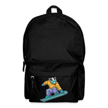 Dachs Snowboarder Snowboard - Rucksack - Schwarz - Vorne