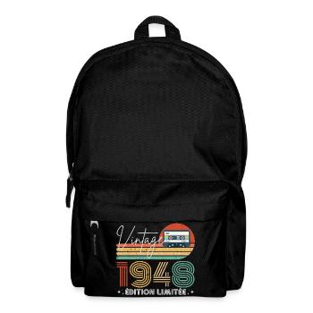 Vintage 1948 Gift Birth Year 1948 Retro - Backpack - black - Front