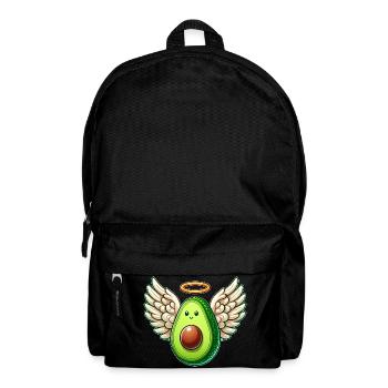 Avocado Engel mit Flügeln und Heiligenschein - Rucksack - Schwarz - Vorne