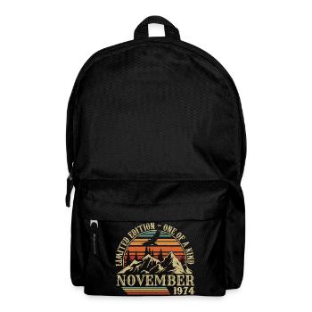 Jahrgang November 1974 - Geburtstag November 1974 - Rucksack - Schwarz - Vorne