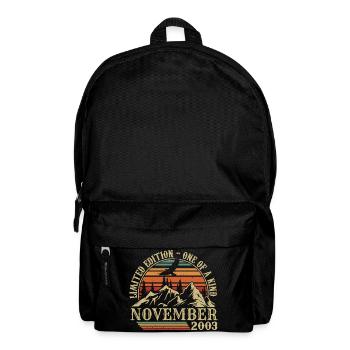 Born in November 2003 - Birthday November 2003 - Backpack - black - Front