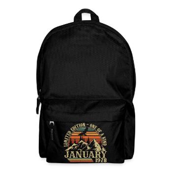 January 1978 - January 1978 Birthday Gift - Backpack - black - Front