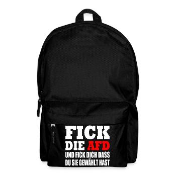 fick die afd - Rucksack - Schwarz - Vorne