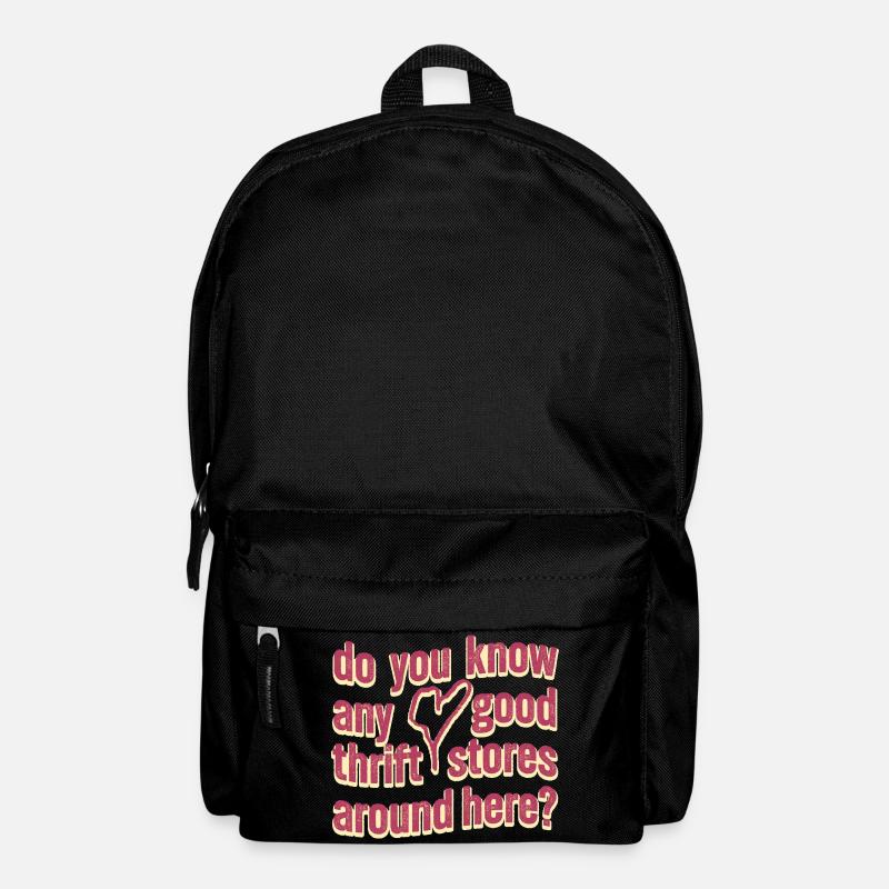 Vintage Thrift Lover – Nachhaltig Shoppen mit Stil - Rucksack - Schwarz