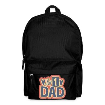 No 1 Dad Herz-Design - Rucksack - Schwarz - Vorne
