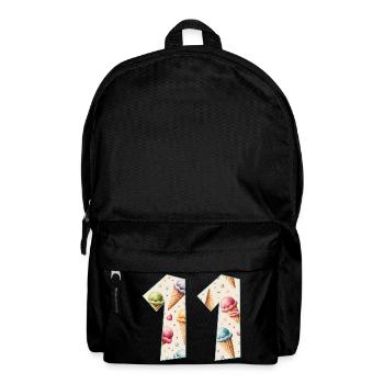 EISCREME NUMMER 11 JAHRE EIS 11. GEBURTSTAG - Rucksack - Schwarz - Vorne