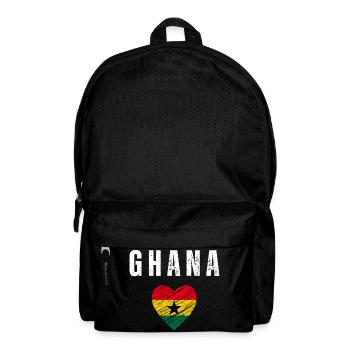 Ich liebe Ghana, Ghana-Flagge - Rucksack - Schwarz - Vorne