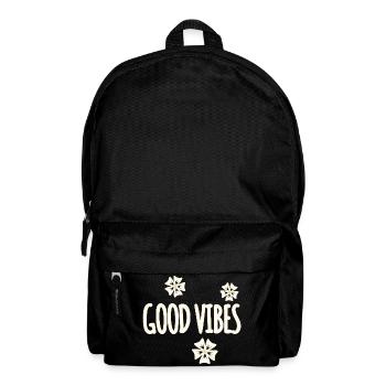 Les fleurs symbolisent le design des vibrations positives - Sac à dos - noir - Devant