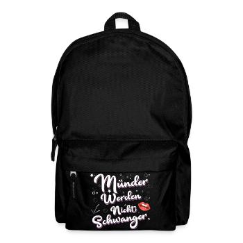 Münder Werden Nicht Schwanger Schriftzug - Rucksack - Schwarz - Vorne