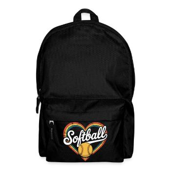 Softball du cœur - Sac à dos - noir - Devant