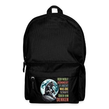 Wolves THE WOLF DOESN'T CARE WHAT SHEEP THINK - Backpack - black - Front