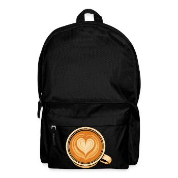Herz Latte Art Kaffee Liebe Design - Rucksack - Schwarz - Vorne