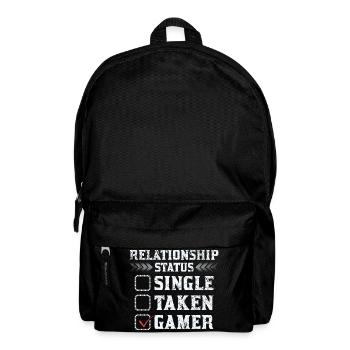 Gamer Beziehungsstatus Shirt - Rucksack - Schwarz - Vorne